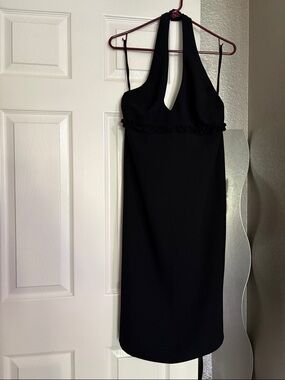 Amanda Smith Black Halter Neck Cocktail Dress - 12